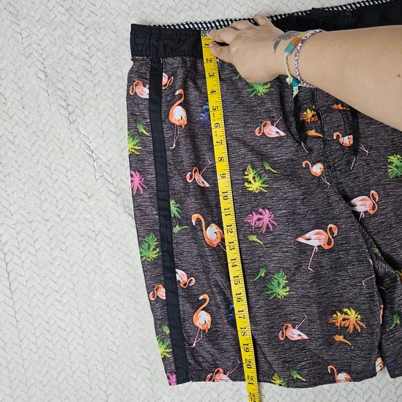 Joe Boxer Mens Swim Trunk Flamingo Board Shorts Sz XL w/ Mesh Pool Beach Resort - Picture 7 of 8